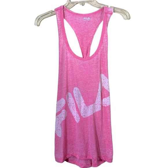 FILA Twist Back Pink Tank Top Size Medium - Picture 1 of 8